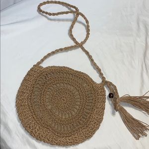 Straw crossbody purse
